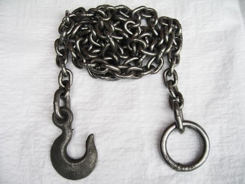 Heavy duty tow chain with - heavy, hook