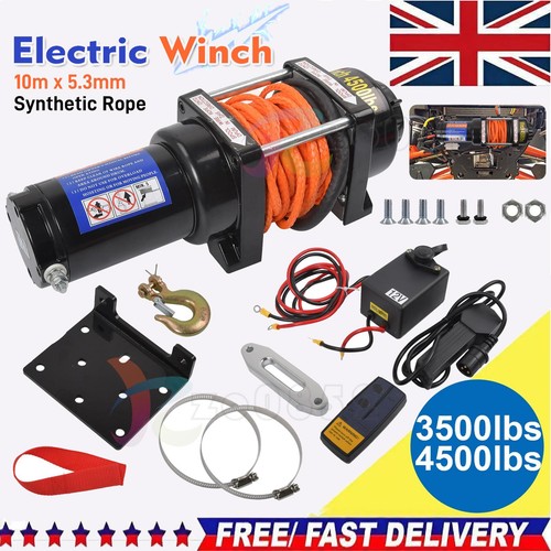 Electric winch 12v - 12v, synthetic