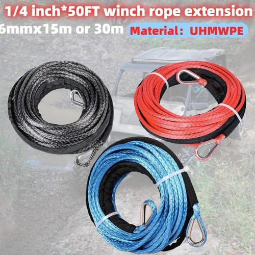 6mm synthetic winch - 15.6mm, tow